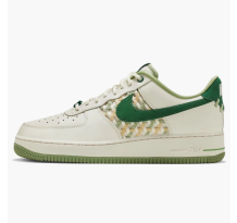 Nike Air Force 1 Low 07 Premium Nai ke Bamboo Weave Sail Gorge Green (FN0369 100)