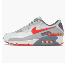 Nike Air Max 90 Premium Summit Ashen Slate Pure Platinum Bright Crimson (HJ9147 121)