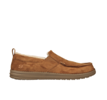 Skechers Relaxed Fit Melson Willmore Slip On Shoes (210355-TAN) in grau