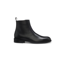 BOSS Boots aus genarbtem Leder mit seitlichem Rei verschluss (50573316001)