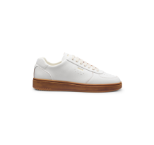 HUGO BOSS Genarbte Ledersneakers mit goldfarbenem Folien Logo (50573289123)