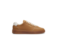 HUGO BOSS Genarbte Ledersneakers mit goldfarbenem Folien Logo (50573289217)