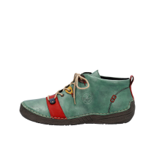 RIEKER Schnürstiefel maigruen flamme royal honig brandy (52507-52)