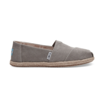 TOMS Drizzle Grey Washed Canvas Alpargata (10009754)