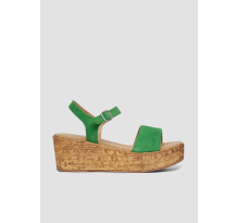 s.Oliver Modische Ledersandalen mit Keilabsatz (6010093.712)