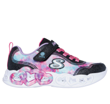 Skechers Infinite Heart Lights Color Lovin (303753L-BKMT) in schwarz