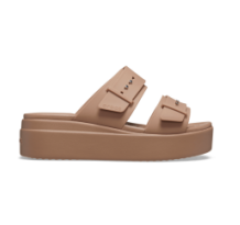 Crocs Brooklyn Buckle Sandal Low Wedge Latte (207431-2Q9)