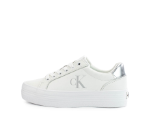 Calvin Klein Bold Vulcanized Flatform Laceup Leather (YW0YW01688-0YG) in weiss