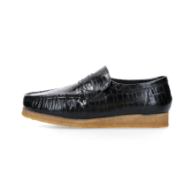 Clarks Wallabee Loafer Croc (26179970) in schwarz