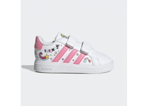 adidas Originals Minnie Maus Grand Court Elastic Laces and Top Strap Schuh (GY6628) weiss