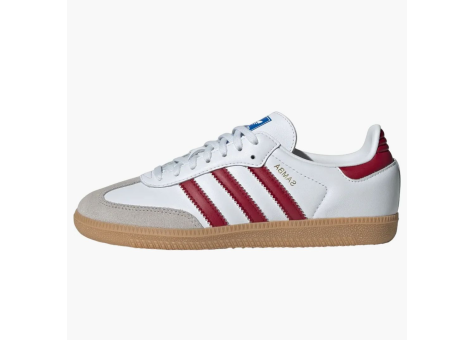 adidas Samba OG Cloud Collegiate Burgundy Gum (IE1330) weiss