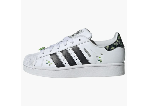 adidas Superstar Minecraft Creeper ps (JQ8748) weiss
