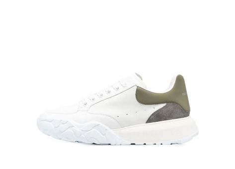 Alexander McQueen Court Trainer Beige Olive Green (705117WID6H8863) weiss