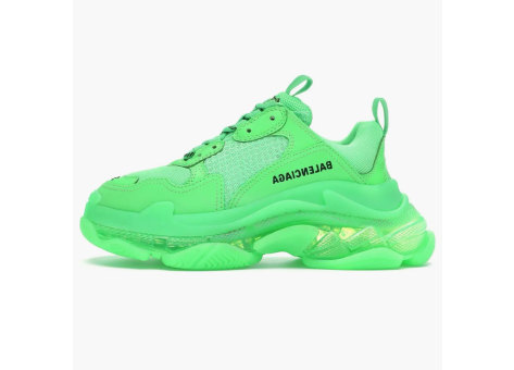 Balenciaga Triple S Neon Green womens Clear Sole (544351 W09OL 3801) grün