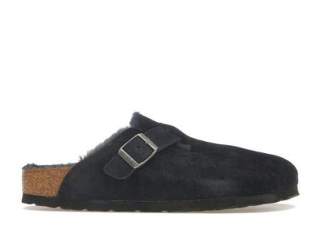 Birkenstock Boston Shearling Suede Midnight (1020594) schwarz