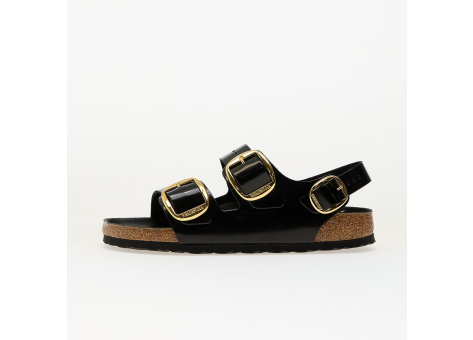 Birkenstock Milano Big Buckle Natural Leather Patent (1024211) schwarz