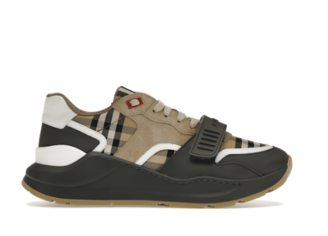 Burberry Ramsey Vintage Check Suede Leather Grey Archive Beige (8031098) bunt