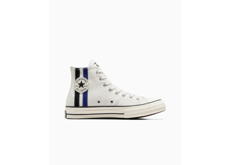 Black and white striped converse high tops online