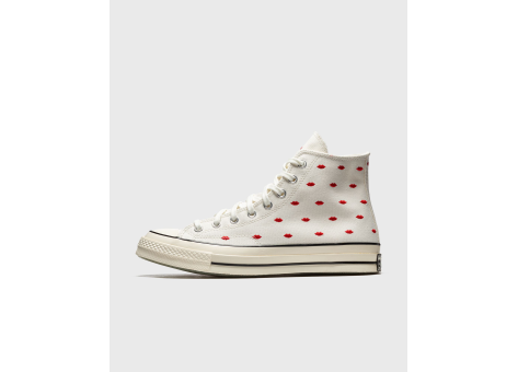 Converse Chuck 70 Hi Embroidered Lips (A01601C) weiss
