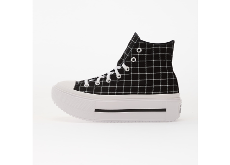 Converse Double Stack Chuck Taylor All Star Lift Platform Plaid (A14157C) schwarz