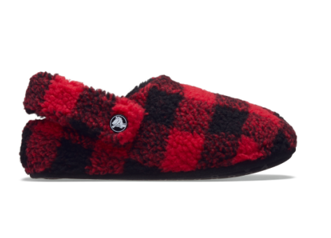 Crocs Classic Buffalo Check Cozzzy Slipper (210940-6WG) rot