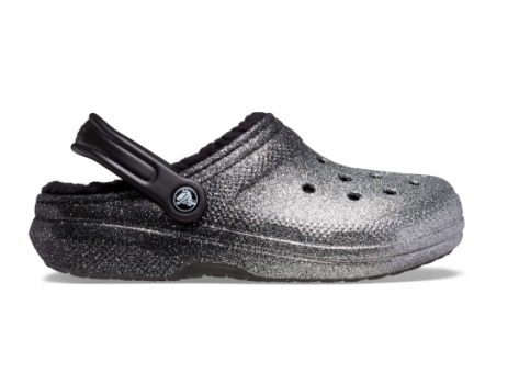 Crocs Classic Glitter Lined Clog Clogs (205842-067) schwarz