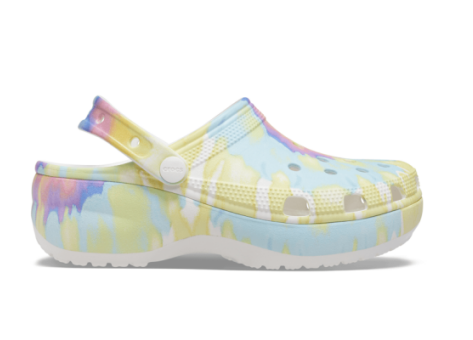 Crocs Classic Platform Tie Dye Clog (207151-94S) weiss