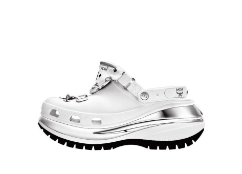 Crocs x MCM Mega Crush Clogs Silver (MEXDAMM08WT) weiss