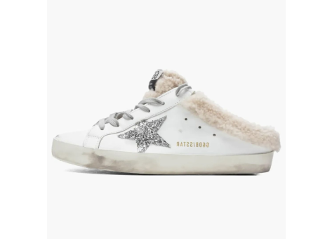 Golden Goose Super star Silver Beige womens Sabot (GWF00110.F002306.10224) weiss