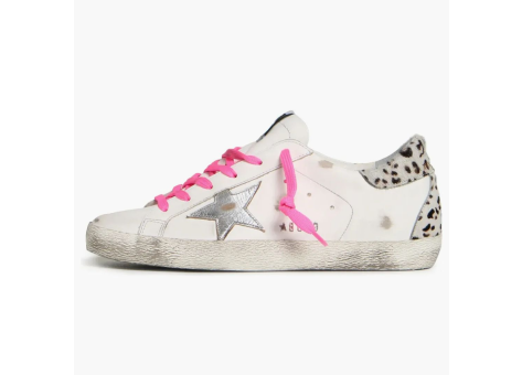 Golden Goose Super Star Silver Leopard Print womens (GWF00102F00247210881) weiss