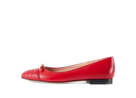 GUCCI Ballet Flat With Double G Leather (680878-BKO60-6549) rot