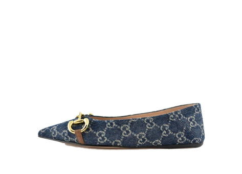 GUCCI Denim Ballet Flat With Horsebit Blue (635101-2KQ80-4462) bunt