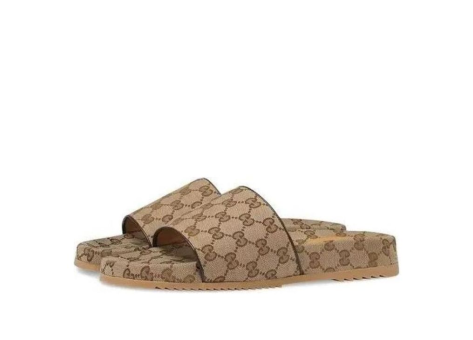 GUCCI GG Canvas Sandal Beige Monogram Slide (624695-H6320-9763) beige