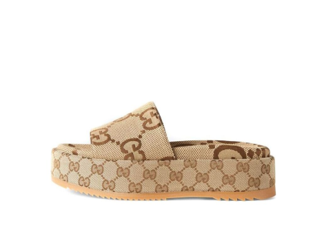 GUCCI GG Lame Platform Sandal Camel (623212-UKO00-2580) beige