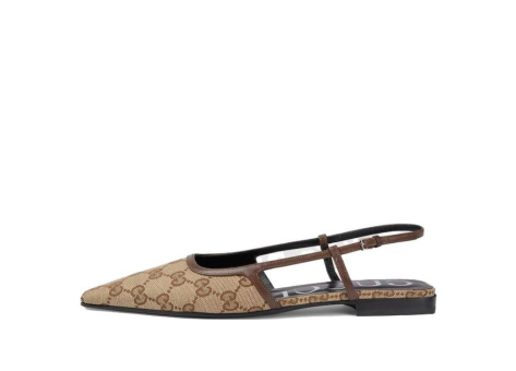 GUCCI GG Slingback Ballet Flat Beige Ebony (762420-KY980-9763) beige