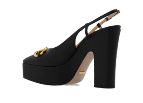 GUCCI High heel pump with Horsebit Leather (723837-BKO00-1000) schwarz