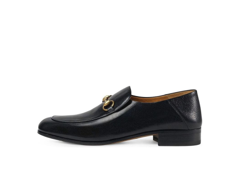 GUCCI Horsebit Slip On Loafer Gold Tone Leather (526297-D3V00-1000) schwarz