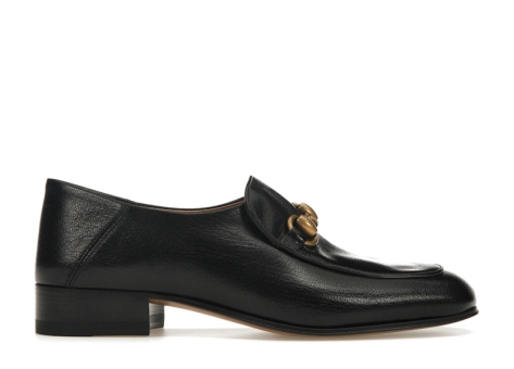 Gucci Horsebit Slip On Loafer Gold Tone Leather (571050 0G0V0 1000) schwarz