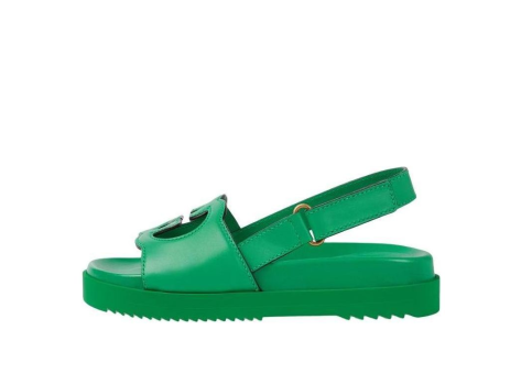 Gucci Interlocking G Leather Sandals Green (738687-US000-3727) grün