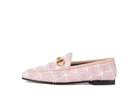 GUCCI Jordaan Tweed Loafers (431467-GYV10-5760) pink