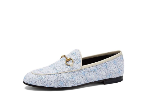 GUCCI Jordaan Tweed Loafers Blue (431467-GYV10-4590) bunt
