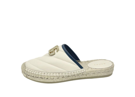 GUCCI Leather Espadrilles With Double G (628565-BKO60-9087) beige