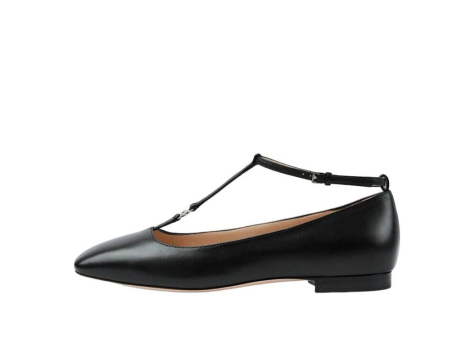 GUCCI Monogram Leather Ballet Flats (723449-BKO00-1000) schwarz