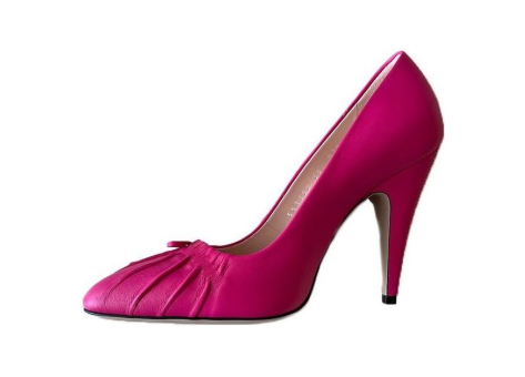 GUCCI Nappa Bow High Heel Pumps Bright Fucsia (551759-BKO00-5611) pink