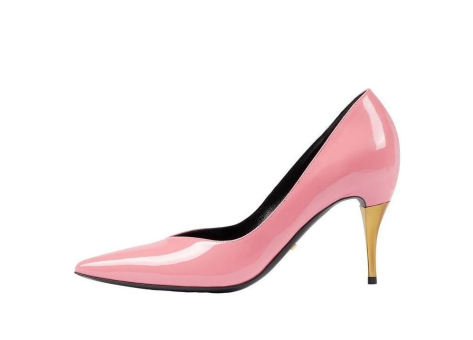 GUCCI Patent Leather Mid Heel Pump (716687-AAA0P-5809) pink