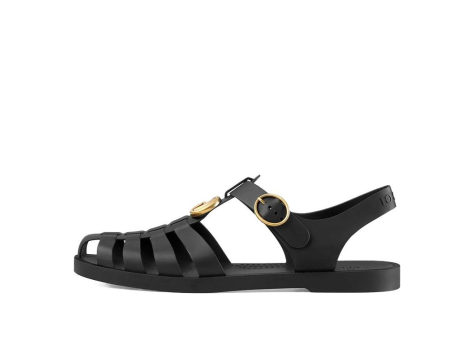 GUCCI Rubber Buckle Strap Sandal (463463-J8700-1000) schwarz