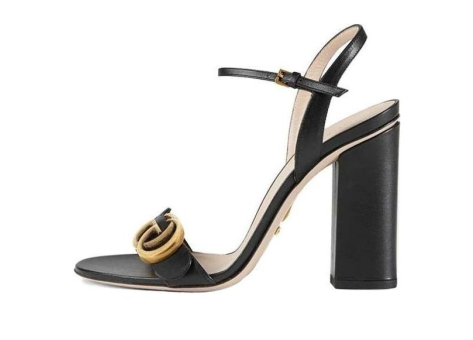 GUCCI Sandal With Double G Leather (453378-A3N00-1000) schwarz