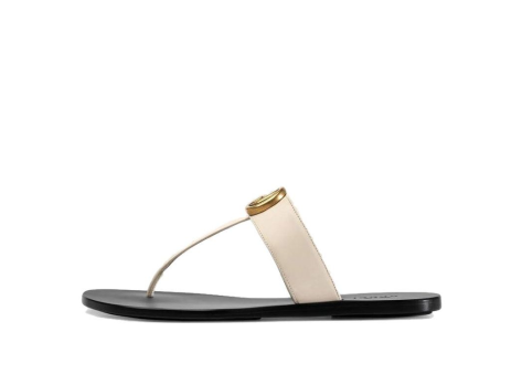 GUCCI Thong Sandal With Double G Leather (497444-A3N00-9022) beige