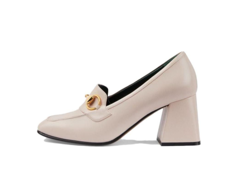 GUCCI Web Accent Leather Pumps (757934-AACE8-5912) beige