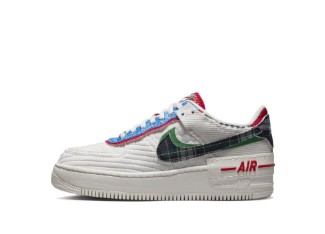 Nike Air Force 1 Shadow womens Low Sail Classic Green University Blue (DZ5193-100) weiss
